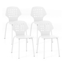 Set of 4 Dining Chair Metal Kitchen Bar Chair Stool Armless Side Chair