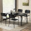 Casart Modern Dining Chairs Set of 4 Stackable Kitchen Chairs-Black 5