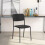 Casart Modern Dining Chairs Set of 4 Stackable Kitchen Chairs-Black 4