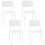 Casart Modern Dining Chairs Set of 4 Stackable Kitchen Chairs-White 1