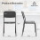 Casart Modern Dining Chairs Set of 4 Stackable Kitchen Chairs-Black 2