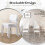 Casart Modern Dining Chairs Set of 4 Stackable Kitchen Chairs-White 7