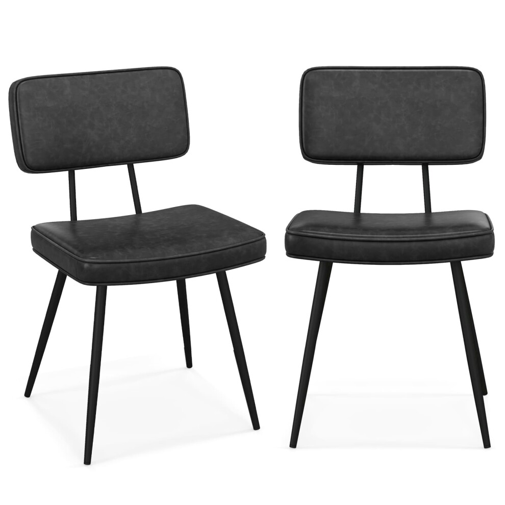 Casart Dining Chair Set Of 2 Faux Leather Upholstered Kitchen Side Chair