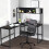 Casart L-Shaped Corner Computer Desk Large PC Table Workstation with Storage Bookcase 4