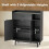 Casart Wooden Bookcase Shelf Display Storage Unit Organiser Cupboard-Black 9