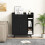 Casart Wooden Bookcase Shelf Display Storage Unit Organiser Cupboard-Black 5