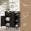Casart Wooden Bookcase Shelf Display Storage Unit Organiser Cupboard-Black 7