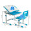 Casart Height Adjustable Kids Study Table and Chair Set with Tilting Tabletop-Blue 7