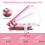 Casart Height Adjustable Kids Study Table and Chair Set with Tilting Tabletop-Pink 7