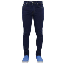 (Dark Wash, 34W x 32L) Mens Slim Fit Denim Jeans Zip Fly Stretch Trousers