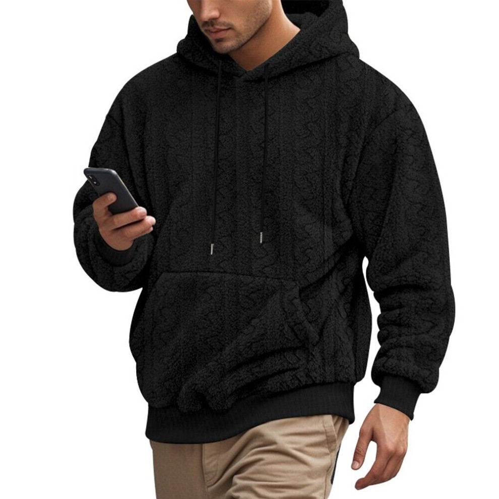 Sweat Ã capuche ample manches longues pour homme idÃal pour style streetwear d-Noir-L