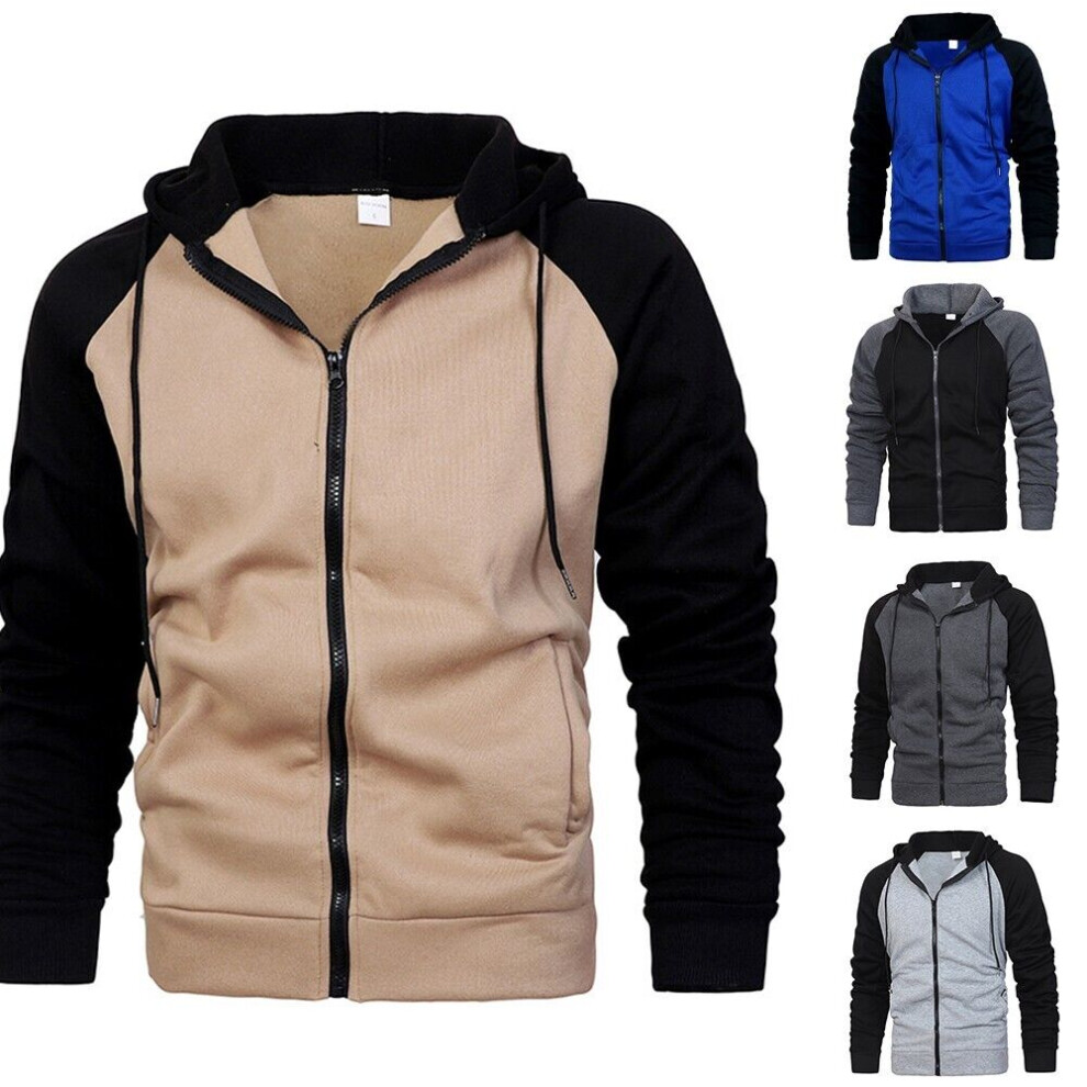 Sweat Ã capuche manches longues pour homme hiver adaptÃ Ã l'hiver-Gris foncé-M