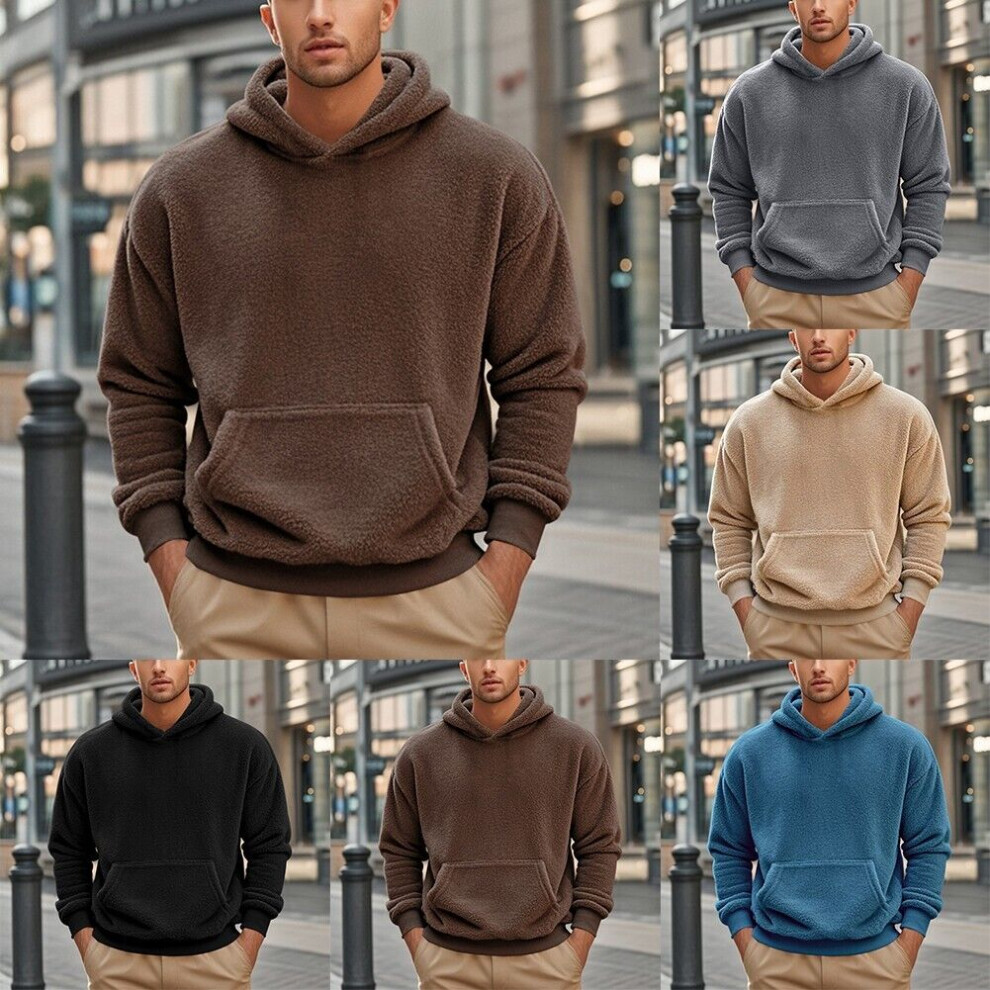 Sweat Ã capuche chaud homme pour usage quotidien Ãtat neuf article mode-Noir-3XL