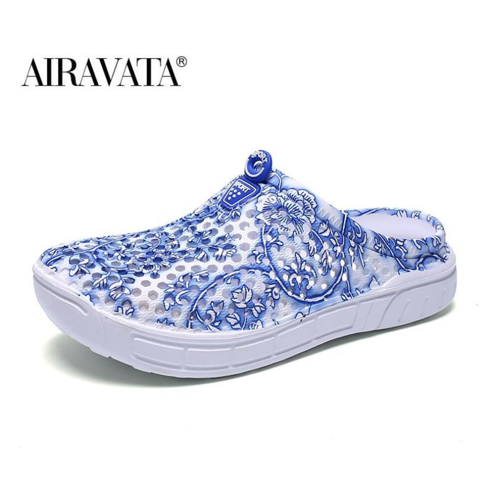 (blue, 42) Women Garden Clogs Shoes Casual Slippers Summer Quick Drying Anti-slip Breathable Beach Sandals
