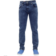 (Stone Wash, 40W x 30L) Mens Slim Fit Denim Jeans Zip Fly Stretch Trousers