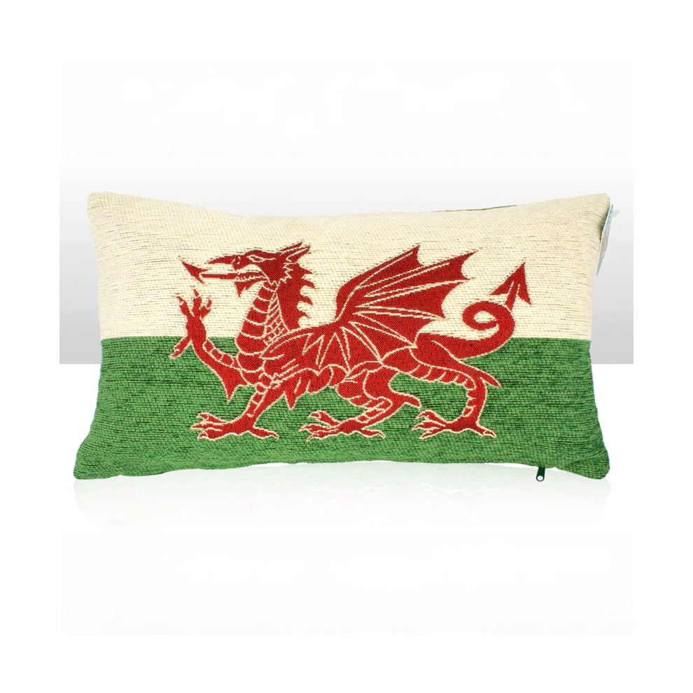 New Wales Dragon Chenille Decorative Cushion Couch Pillow - Soft Furnishing Pad