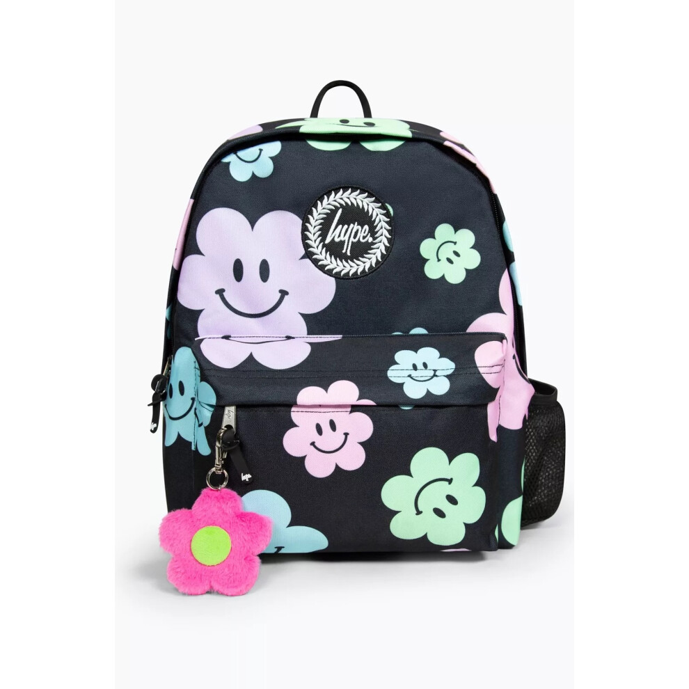 Hype. Hype Girls Happy Flowers Iconic Backpack Black
