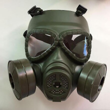 (Green) Respirator Tactical Black Gas Mask Military Style Face Protective Mask Outdoor