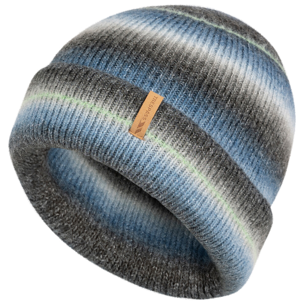 (One Size, Blue) Trespass Unisex Hat Striped Knitted Beanie Chevron