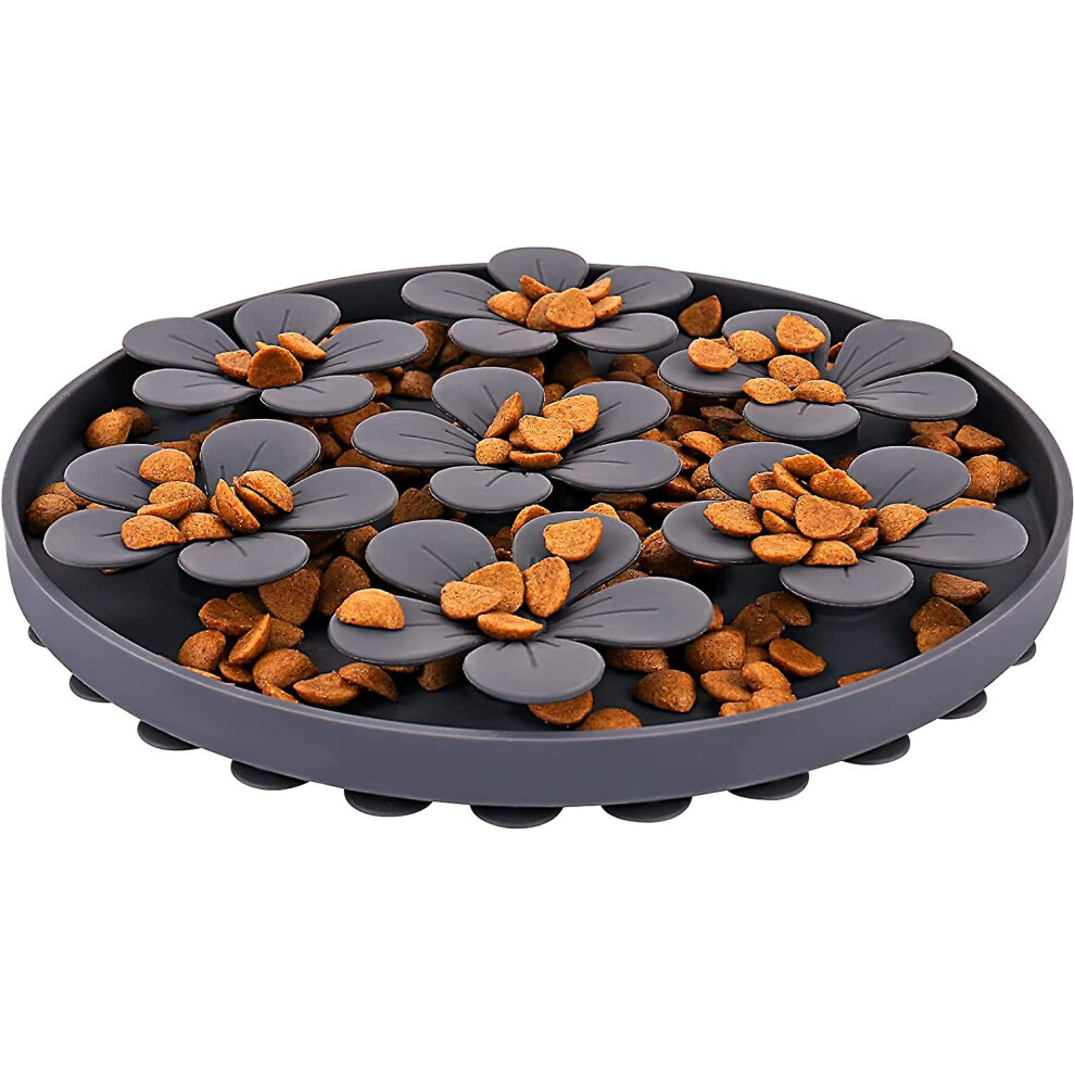 Dog Bowl Anti - Gluttony, 1pc Slow Feeder For Cat / Dog Cute Silicone Soft Rubber Flower Shape-image-OPC-PFXHDSF-NEW