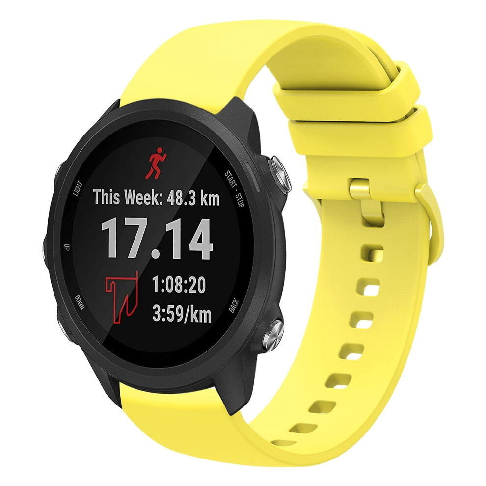 (Yellow) Silicone Watch Band For Garmin Forerunner 245 Yellow 8715748762708