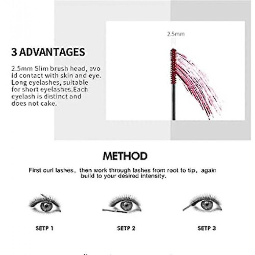 (white) 8 Colors Waterproof Colored Mascara 1