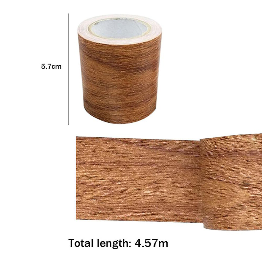 (Chocolate Color) Woodgrain Repair Tape Patch Wood Textured Furniture Adhesive Tape Strong Stickiness 8792504214305