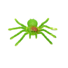(Green) 15cm 6" Fake Spider Shaped Rubber Kids Children Toy Halloween Gift