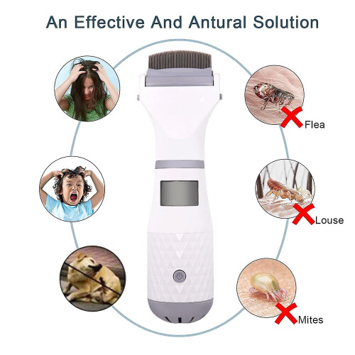 Electric Flea Comb, Powerful Suction Comb For Removing Lice Eggs 2