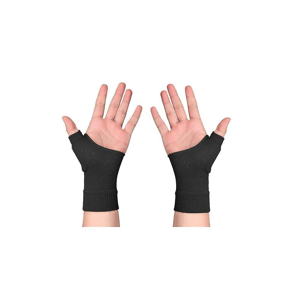 Compression Gloves For Thumb And Wrist Support 1 Pair Black