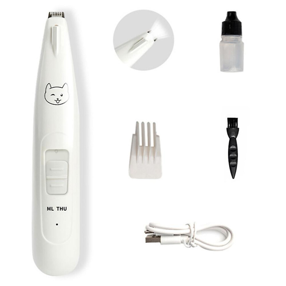 Pet Cats Dogs Paw Grooming Hair Clipper Dog Paw Hair Trimmer Rechargeable Cordless