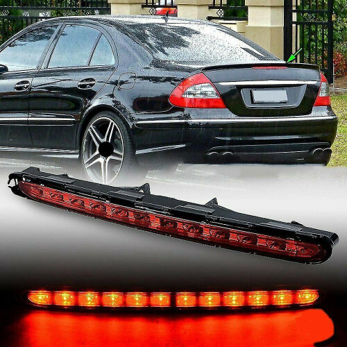 Third Rear High Brake Stop Light, Red ABS LED, compatible with Mercedes Benz E-Class W211 2003-2009 Direct Replacement 1