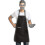 (Red) 12 Pack Plain Bib Aprons With 2 Pockets - Black Unisex Commercial Apron Bulk 2