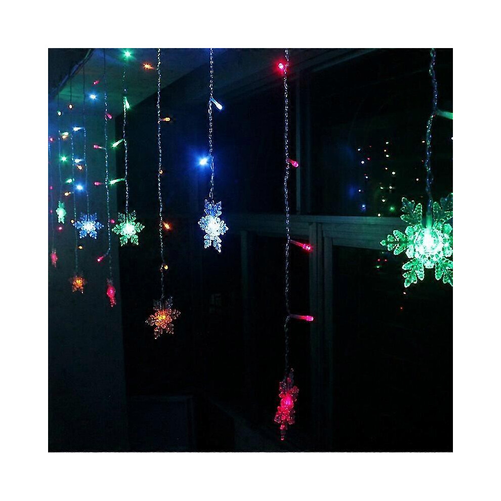 (Multicolored Snowflake, AU Adapter) Various Shaped Led Curtain String Light Party Garden Colorful Outdoor Lighting Home Decor-image-OPC-PFXHSDN-NEW
