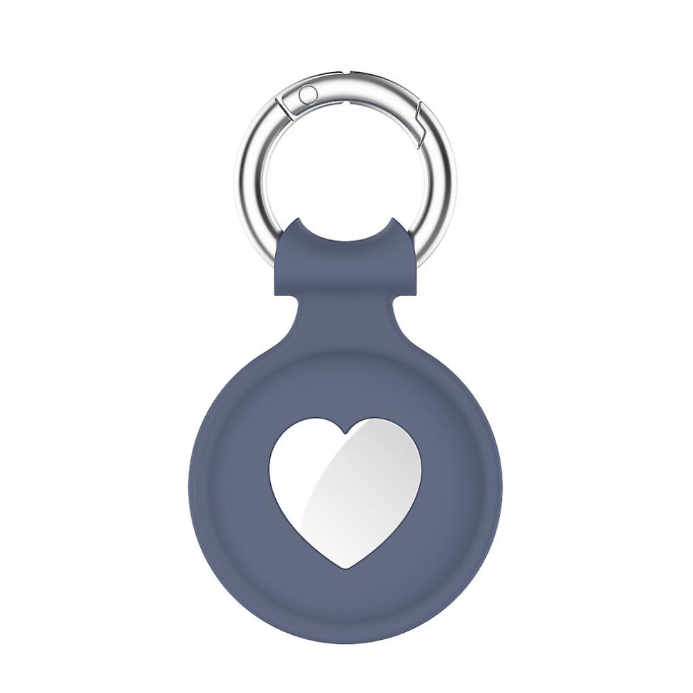 (blue gray) 2023 Protective Cover For Aircovered Airtag Case Heart-shaped Silicone Protector