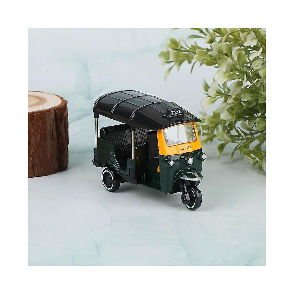 (AN, One size) Alloy Tricycle Retro Simulation Model Three Wheeled Motorcycle Toy Diecast Car Model Autorickshaw Car Model Figure Toys For Kids-image-OPC-PFXHTG2-NEW
