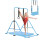 (6?blue) Kid Gymnastics Bar Training Kip Bar With Grips 1