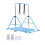 (6?blue) Kid Gymnastics Bar Training Kip Bar With Grips 4