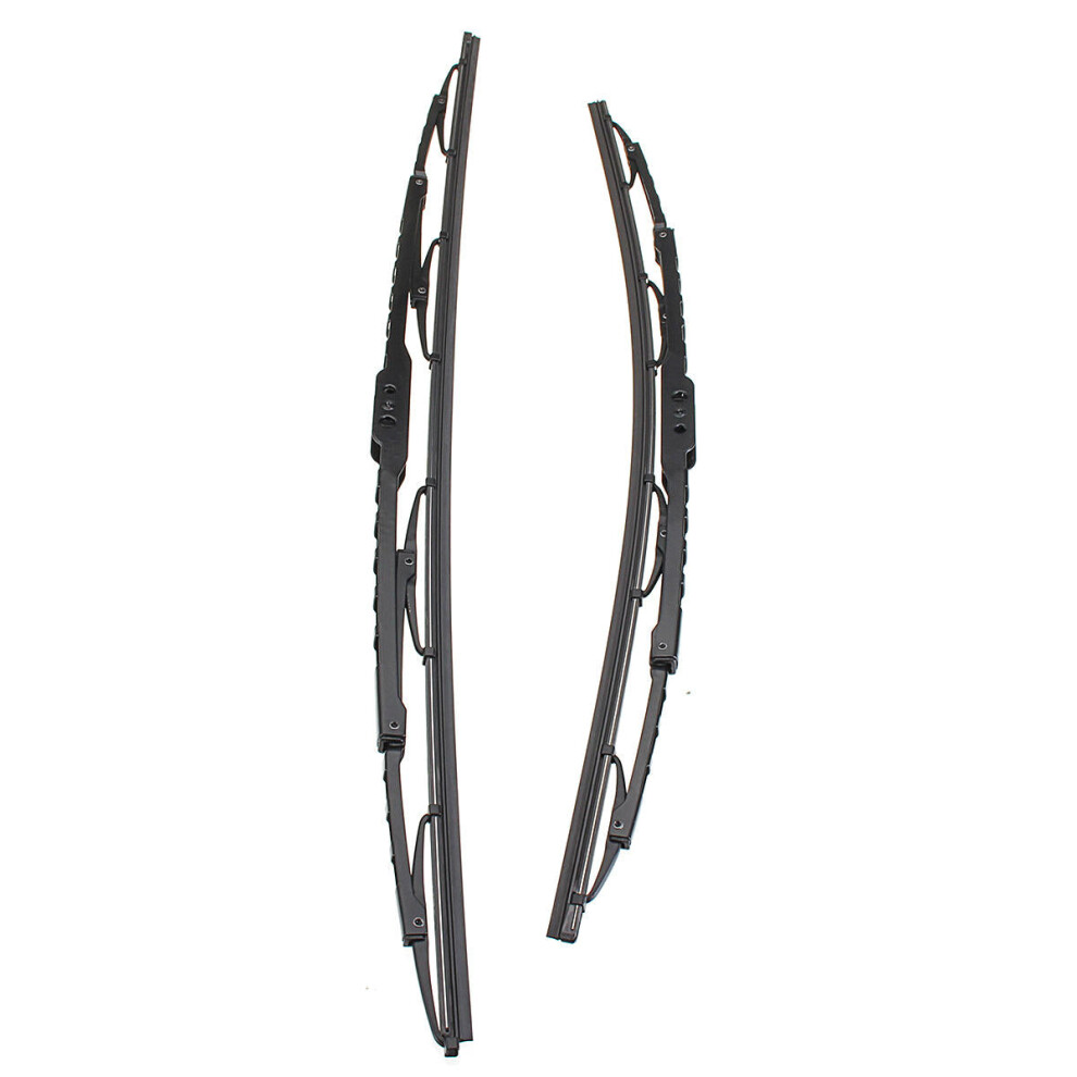 Car Front Pair Metal Frames Windscreen Wiper Blades For Bmw Series3 E46 1998-2006 4250937559195