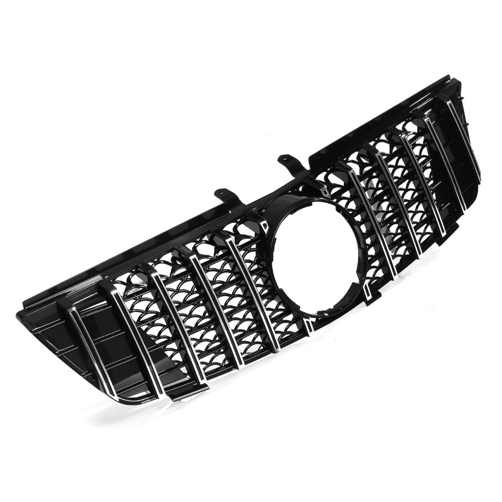Chrome Gtr Style Front Grill Grille For Mercedes-Benz Ml Class Silver 4250937560436