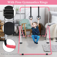 (pink * rings) Gymnastics Kids Bars Horizontal Training Kip Bar