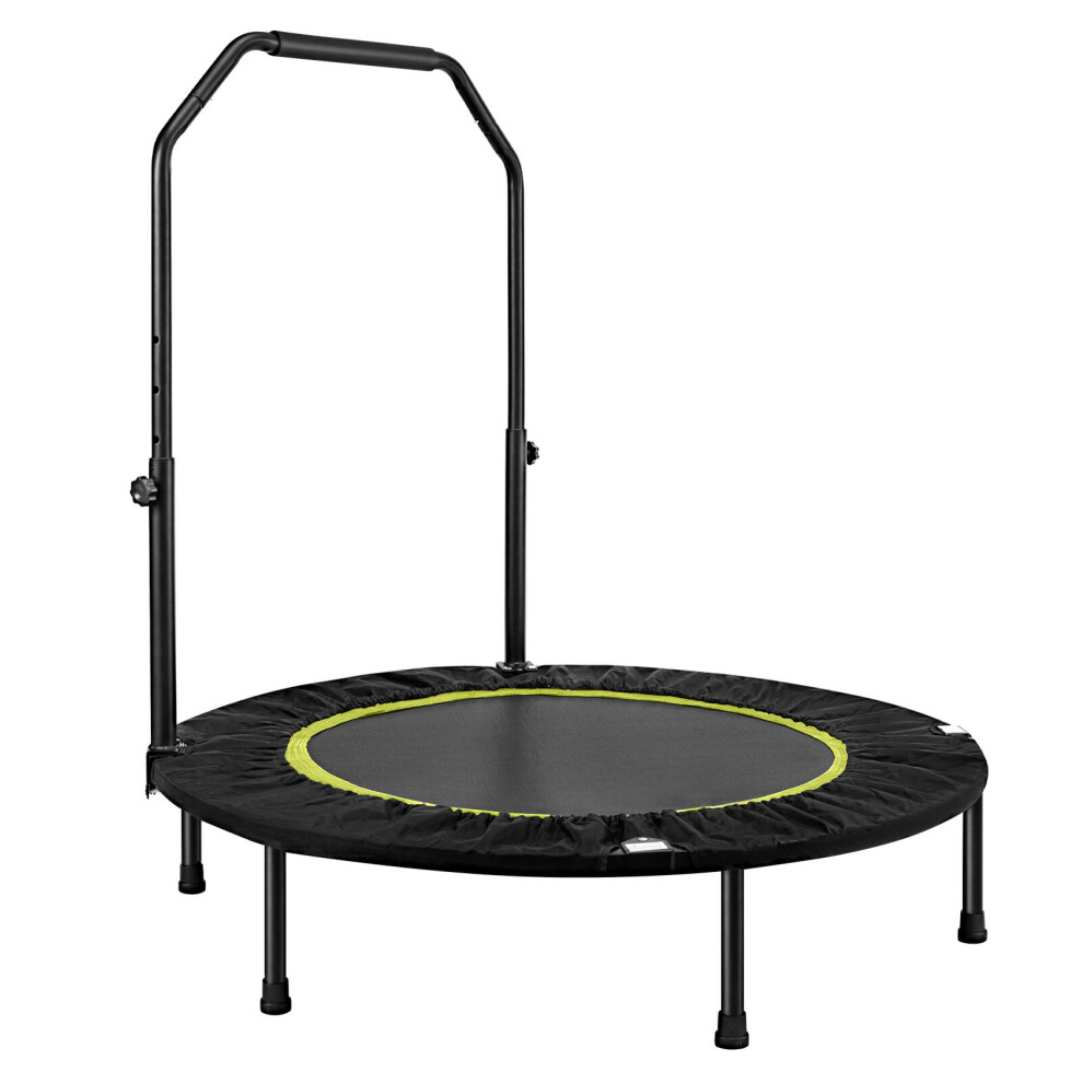 (Black&Yellow) Foldable Fitness Trampoline Rebounder Exercise