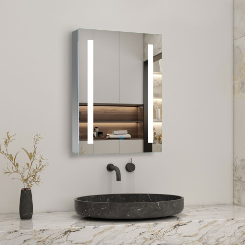 (500*700mm) Bathroom Iron Mirror Cabinet with LED light, IP44