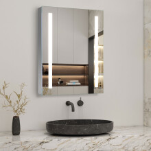 (600*800mm) Bathroom Iron Mirror Cabinet with LED light, IP44