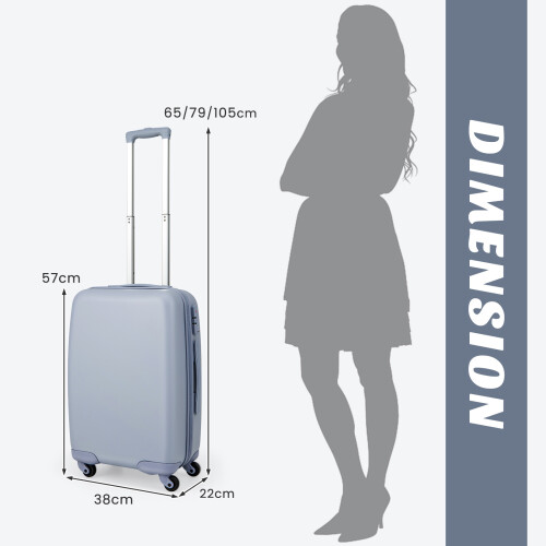 Casart 20" Hardshell Luggage Lightweight Suitcase w/TSA Lock Adjustable Handle 1