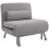 Homcom HOMCOM Folding 5 Position Convertible Sleeper Chair Sofa Bed Grey Silver 1