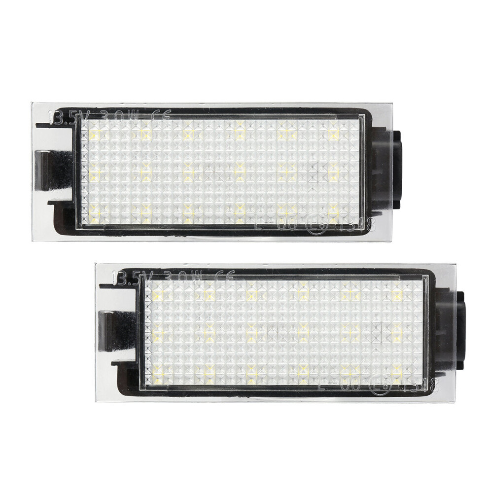 Pair 12V LED License Number Plate Lights White