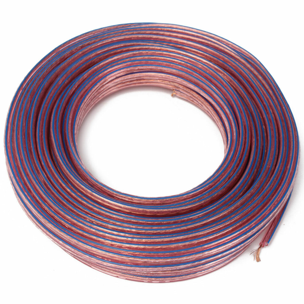 Audio Cable Stereo Splitter Cable Multi-Strand Loud Speaker Cable/Wire for Home or Car Audio 20m 2x0.75mm