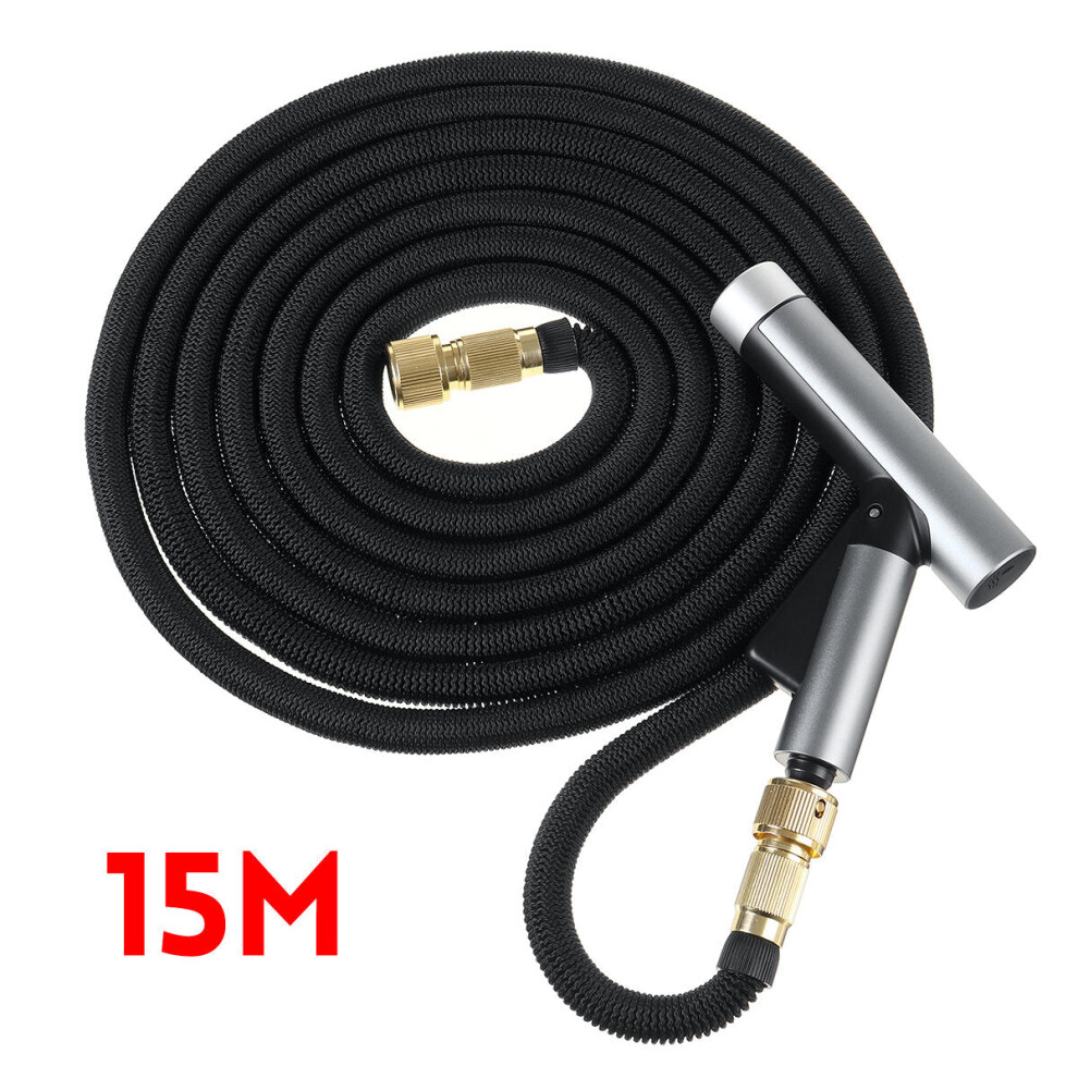 (15m) 7.5M 15M High Pressure Car Water Spray Washer Flexible Expandable Garden Hose Pipe