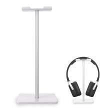 (White) Universal Headphones Stand Holder Gaming Headset Stand Earphone Display Rack Hanger Bracket For Over Ear Headsets Support Rack